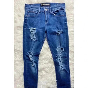 Express Distressed Skinny Jeans